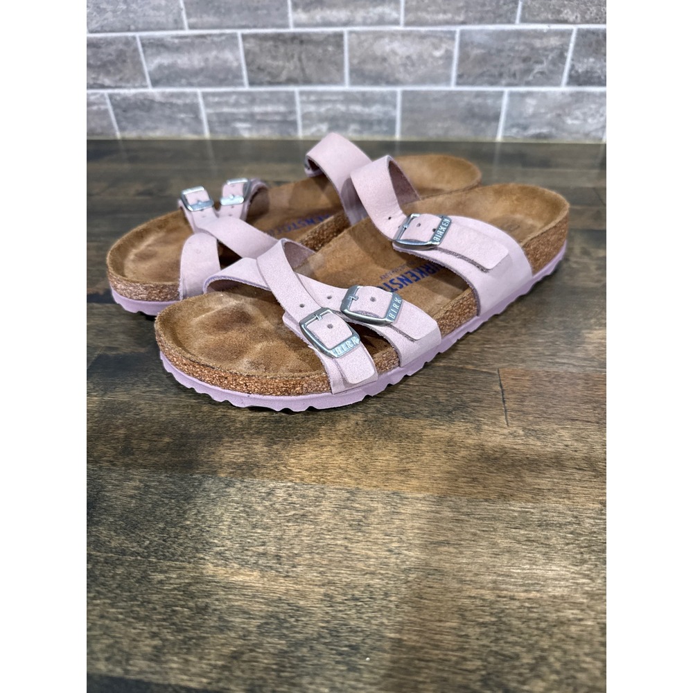 Birkenstock Franca Lavender Nubuck Leather Strappy Sandals Purple 38 L7 M5